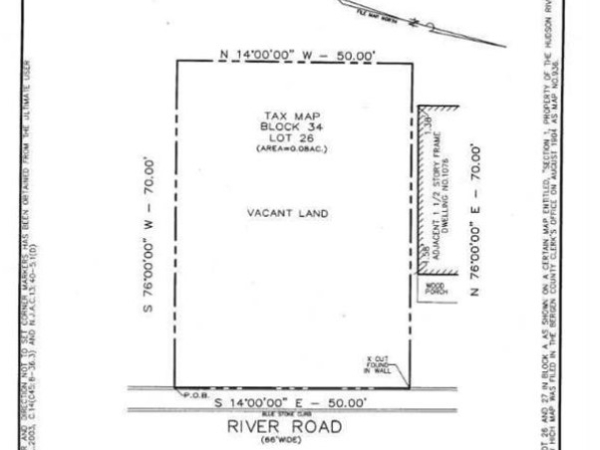 Listing Image #1 - Land for sale at 1072 River Road, Edgewater NJ 07020
