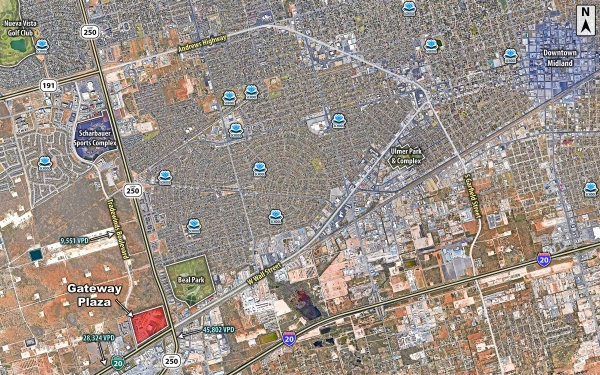 Listing Image #2 - Land for sale at NWQ Business I-20-E & S Loop 250 W, Midland TX 79706