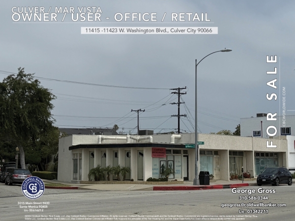 Listing Image #1 - Retail for sale at 11415 W. Washington Blvd, Culver City CA 90066