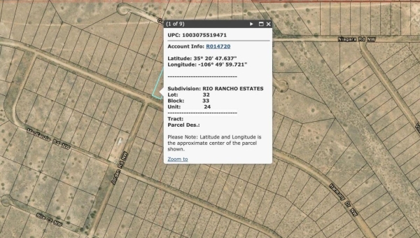 Listing Image #3 - Land for sale at Four Side-by-Side Harmony Lots, Rio Rancho NM 87144