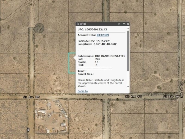 Listing Image #2 - Land for sale at 0 37th St SW, Rio Rancho NM 87124