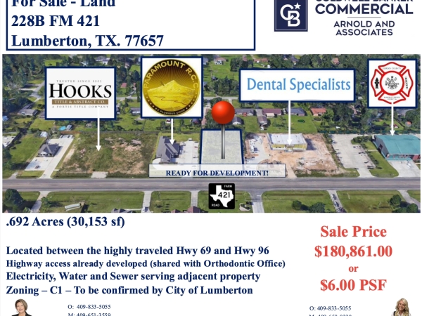 Listing Image #1 - Land for sale at 228 B FM 421, Lumberton TX 77657