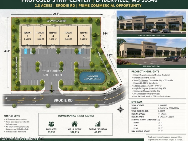 Listing Image #2 - Land for sale at 0 Brodie Road, D'iberville MS 39540