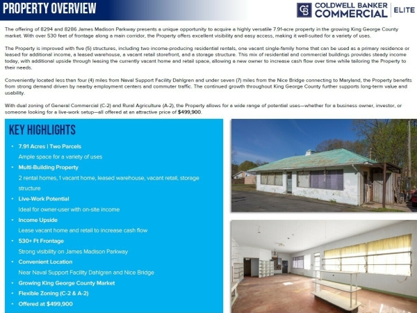 Listing Image #2 - Others for sale at 8294 & 8286 James Madison Parkway, King George VA 22485