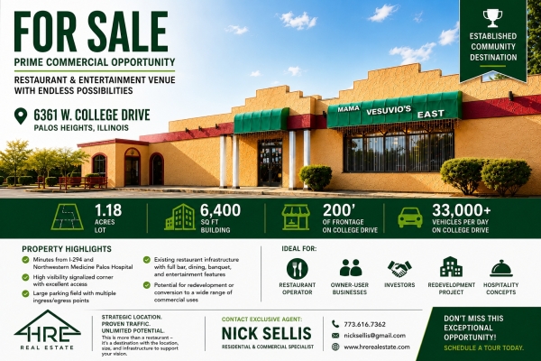 Listing Image #1 - Retail for sale at 6361 College Drive, Palos Heights IL 60463