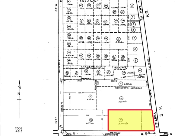 Listing Image #3 - Land for sale at NWC of Avenue G & Sierra Hwy, Lancaster CA 93534