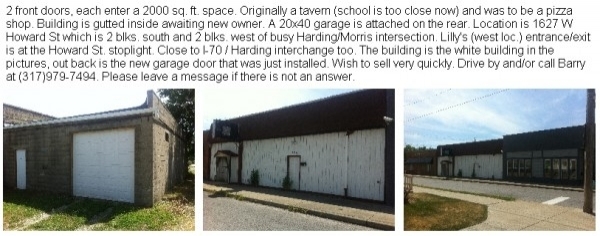 Listing Image #1 - Retail for sale at 1627 and 1631 howard st., indianapolis IN 46201