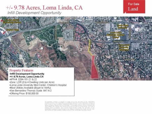 Listing Image #1 - Land for sale at 0000 Sierra Vista Dr, Loma Linda CA 92354 Listing Image #1 - Land for sale at 0000 Sierra Vista Dr, Loma Linda CA 92354