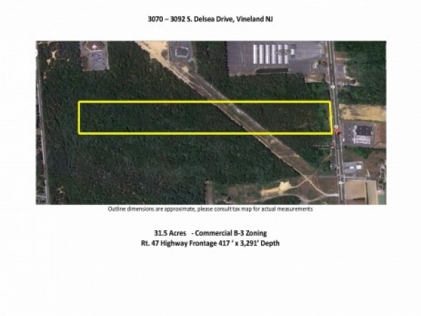 Listing Image #1 - Land for sale at 3070 S Delsea Dr, Vineland NJ 08360
