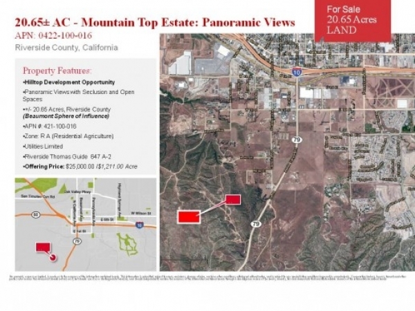 Listing Image #1 - Land for sale at 0000 Hwy 79, Beaumont CA 92223 Listing Image #1 - Land for sale at 0000 Hwy 79, Beaumont CA 92223