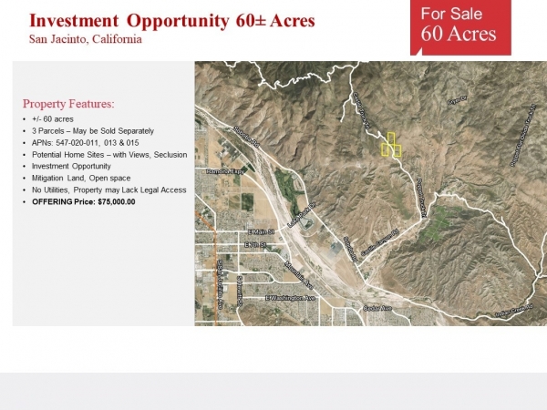Listing Image #1 - Land for sale at Poppet Flats Trail, Banning CA 92220 Listing Image #1 - Land for sale at Poppet Flats Trail, Banning CA 92220