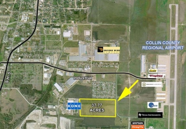 Listing Image #1 - Land for sale at 37.7 Acres SWC Industrial &amp; FM 546, McKinney TX 75069