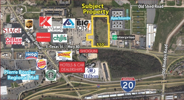 Listing Image #1 - Land for sale at E. Texas St., Bossier City LA 71111 Listing Image #1 - Land for sale at E. Texas St., Bossier City LA 71111