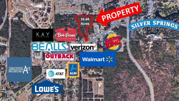 Listing Image #1 - Land for sale at 0000 E Silver Springs Blvd, Ocala FL 34470 Listing Image #1 - Land for sale at 0000 E Silver Springs Blvd, Ocala FL 34470