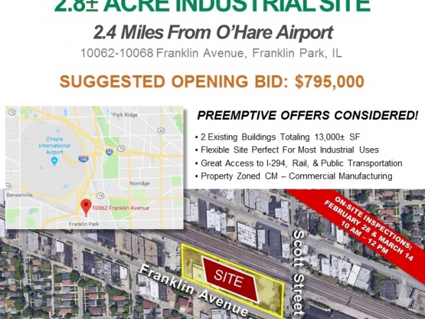 Listing Image #1 - Industrial for sale at 10062-10068 Franklin Avenue, Franklin Park IL 60131 Listing Image #1 - Industrial for sale at 10062-10068 Franklin Avenue, Franklin Park IL 60131